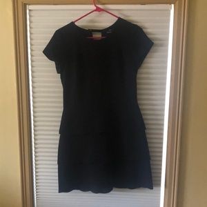 Scalloped Club Monaco Navy Dress